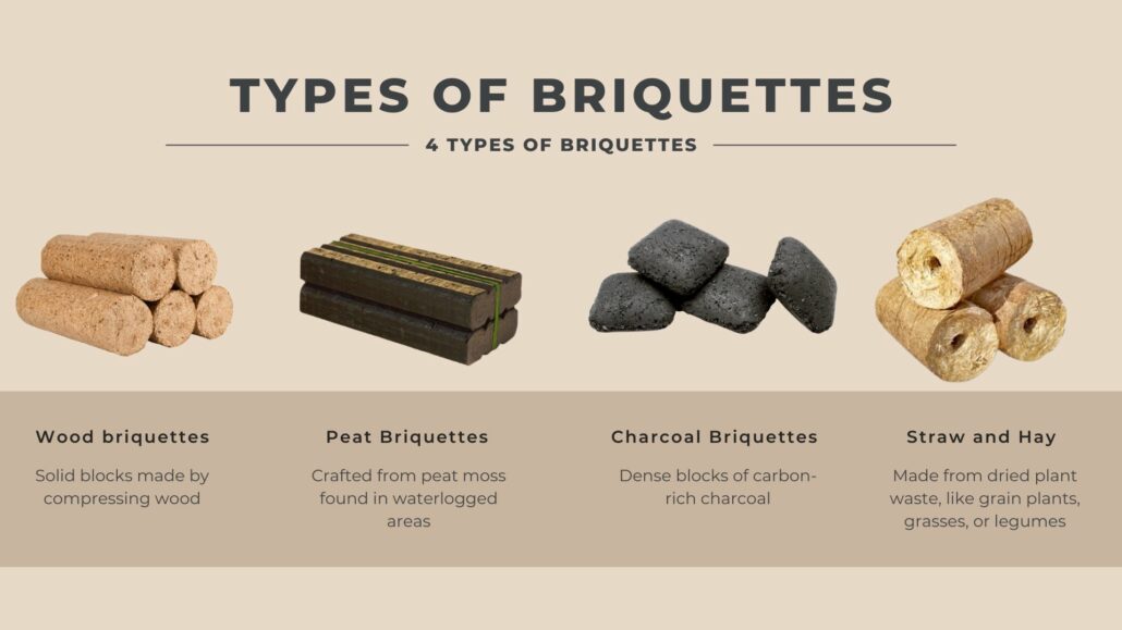 Types of briquettes